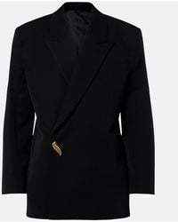 Bottega Veneta - Double-Breasted Wool Blazer - Lyst