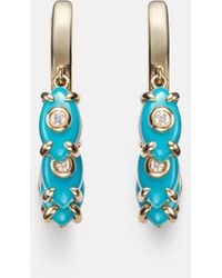 Sydney Evan - Huggie 14Kt And Diamond Earrings - Lyst