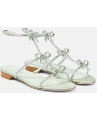 Rene Caovilla - Verzierte Sandalen Caterina Aus Satin - Lyst
