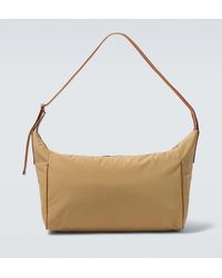 The Row - Logan E/W Leather-Trimmed Crossbody Bag - Lyst