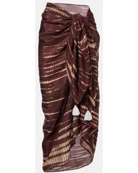 Anna Kosturova - Tie-Dye Silk Beach Cover-Up - Lyst