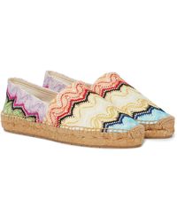 Missoni Synthetic Zig-zag Flat Espadrilles in Pink Womens Shoes Flats and flat shoes Espadrille shoes and sandals 