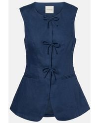 Posse - Sabine Linen Vest - Lyst