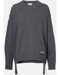 Ganni - Logo Wool-Blend Sweater - Lyst
