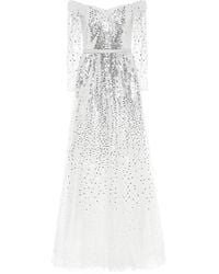 Marchesa notte Exclusive To Mytheresa – Off-the-shoulder Sequined Gown - White