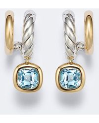 David Yurman - Dy Mercer 18Kt And Sterling Earrings With Topaz - Lyst