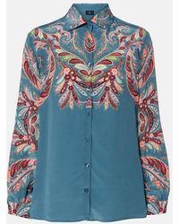 Etro - Chemise En Soie A Motif Cachemire - Lyst