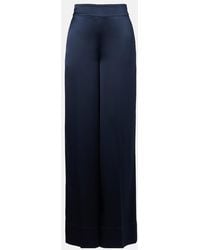 JOSEPH - Pantalon Ample Dijon En Satin De Soie - Lyst