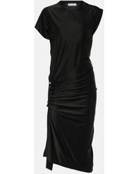 Rabanne - Draped Jersey Midi Dress - Lyst