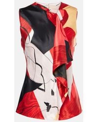 ROKSANDA - Kiara Printed Satin Top - Lyst