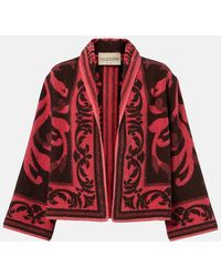 Valentino - Cotton Terry Jacquard Jacket - Lyst