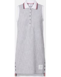 Thom Browne - Cotton-Blend Tweed Polo Dress - Lyst