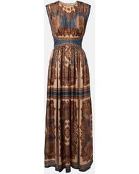 Zimmermann - Mahon Printed Silk Maxi Dress - Lyst