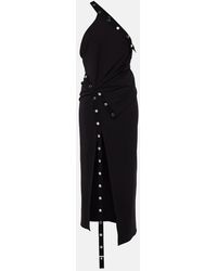 The Attico - Embellished Jersey Midi Dress - Lyst