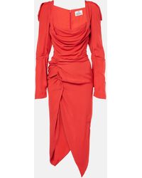 Vivienne Westwood - Panther Draped Midi Dress - Lyst