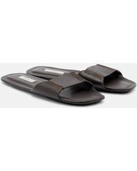 TOTEME - Leather Slides - Lyst