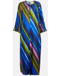 Dorothee Schumacher - Citylight Stripes Silk-Twill Midi Dress - Lyst