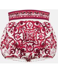 Dolce & Gabbana - Majolica Cotton Shorts - Lyst