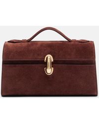 SAVETTE - Symmetry Pochette Suede Tote Bag - Lyst