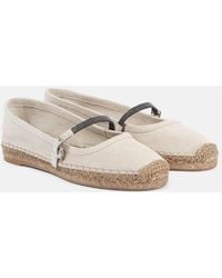 Brunello Cucinelli - Monili Suede Espadrilles - Lyst