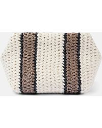Brunello Cucinelli - Small Crochet Crossbody Bag - Lyst