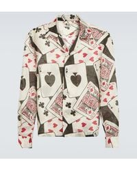 Bode - Bedrucktes Hemd Ace Of Spades aus Ramie - Lyst