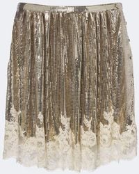 Rabanne - Lace-Trimmed Chainmail Miniskirt - Lyst