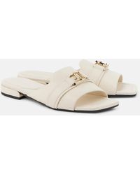 Jimmy Choo - Nako Leather Slides - Lyst