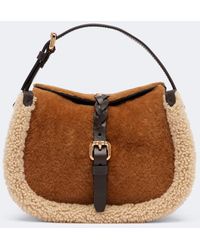 Etro - Pony Small Shearling Top-Handle Bag - Lyst