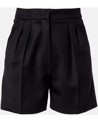 Max Mara - Ozieri High-Rise Virgin Wool Shorts - Lyst