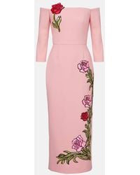 Oscar de la Renta - Abito Midi - Lyst