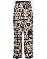 Max Mara - Weite Hose Brina Aus Seiden-Twill - Lyst