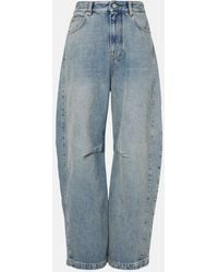 Loewe - Anagram Barrel-Leg Jeans - Lyst