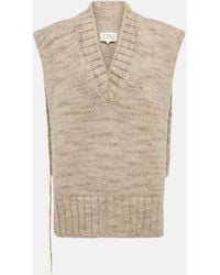 Maison Margiela - Alpaca, Cotton, And Wool Sweater Vest - Lyst