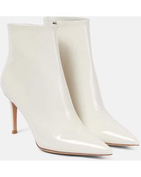 Gianvito Rossi - Patent Leather Ankle Boots - Lyst