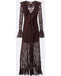De La Vali - Clementina Asymmetric Lace Maxi Dress - Lyst