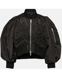 Simone Rocha - Cropped Ruched Bomber Jacket - Lyst