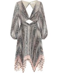 Zimmermann Minikleid Corsage Pleat - Grau