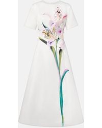 LEO LIN - Caroline Floral Midi Dress - Lyst