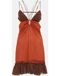 Nensi Dojaka - Cutout Cotton Minidress - Lyst