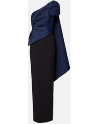 Roland Mouret - Bow-Detail Draped Taffeta Gown - Lyst