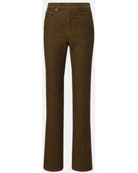 Saint Laurent - Clyde Cotton Corduroy Straight Pants - Lyst