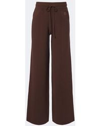 Moncler - Wool, Cotton, And Cashmere-Blend Wide-Leg Pants - Lyst