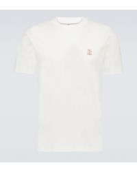 Herren Bekleidung T-Shirts Kurzarm T-Shirts Brunello Cucinelli Baumwolle T-Shirt aus Baumwolle in Weiß für Herren 