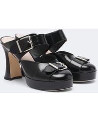 Simone Rocha - Buckle Sculpt Leather Mules - Lyst