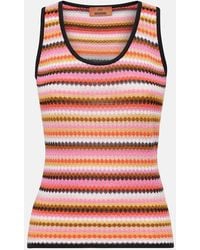 Missoni - Striped Ribbed-Knit Tank Top - Lyst