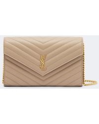 Saint Laurent - Cassandre Matelasse Leather Wallet On Chain - Lyst