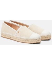 Gianvito Rossi - Espadrilles Aus Canvas Mit Leder - Lyst