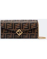 Fendi - Ff Diamonds Leather Wallet On Chain - Lyst