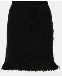 Chloé - Minifalda De Mezcla De Lana Con Flecos - Lyst